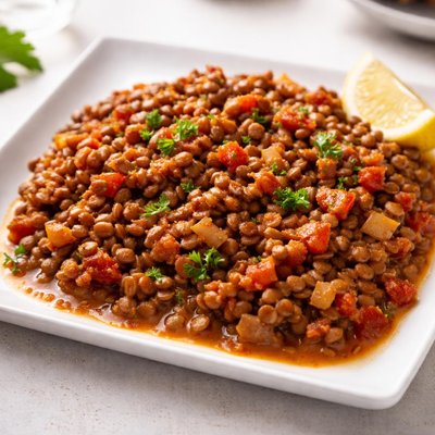 Baked lentils