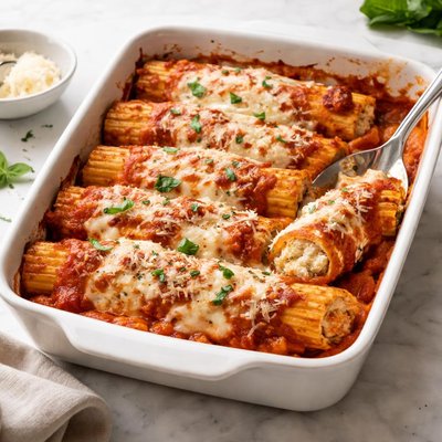Baked manicotti