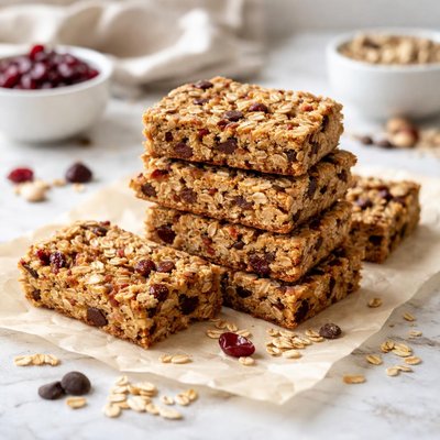 Baked oaty slice muesli bar