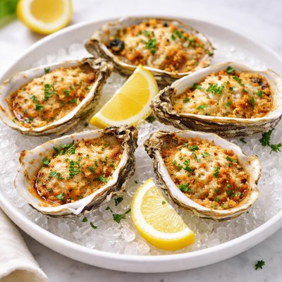 Baked oysters