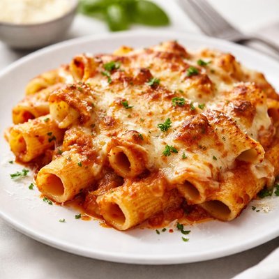 Baked pasta with cheese