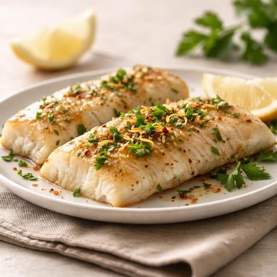 Baked pollock