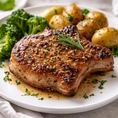Baked pork chop