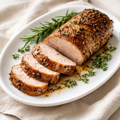Baked pork fillet