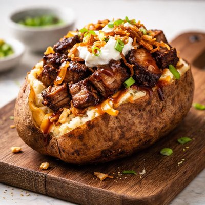 Baked potato and brisket