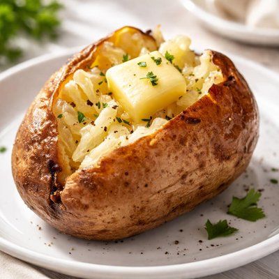 Baked potato with butter