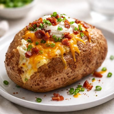 Baked potato with cheese