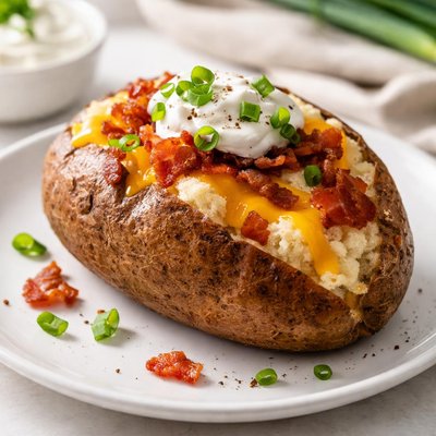Baked russet potato