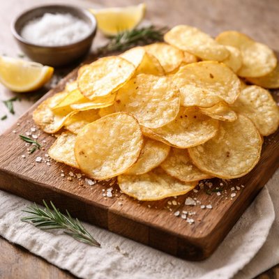 Baked sea saly chips