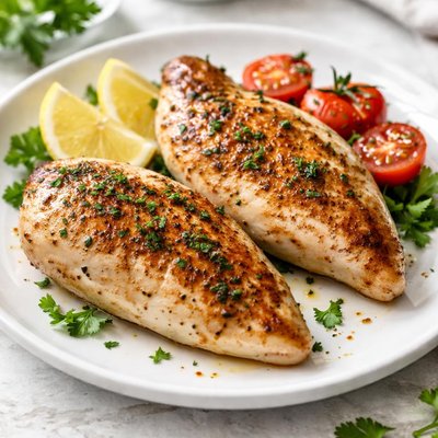 Baked skinless chicken breast