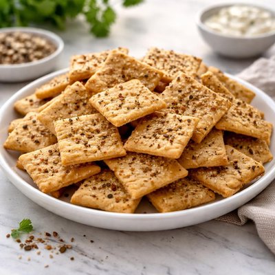 Baked snack crackers
