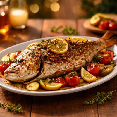 Baked snapper