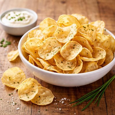 Baked sour cream chips