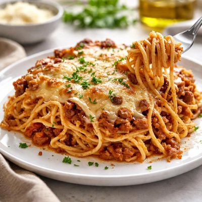 Baked spaghetti