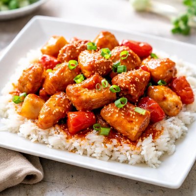 Baked sweet and sour chicken