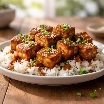 Baked teriyaki tofu