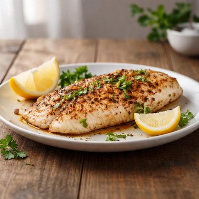Baked tilapia filet