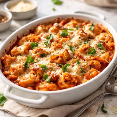 Baked tortellini