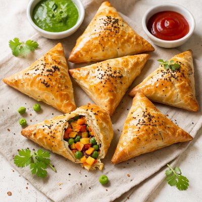 Baked vegetable puffs