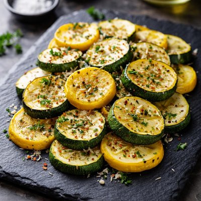 Baked zucchini and summer squash