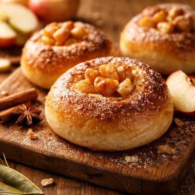 Bakery apple bun
