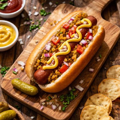 Ballpark angus hot dog