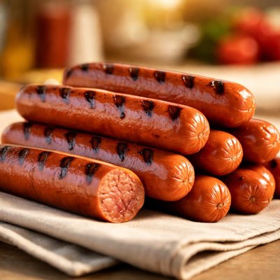 Ballpark bun size beef hot dogs