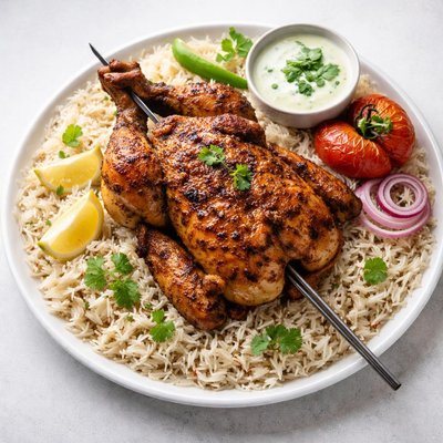 Balochi chicken sajji