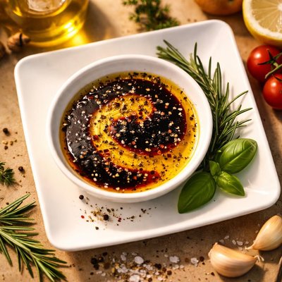Balsamic and olive oil dressing