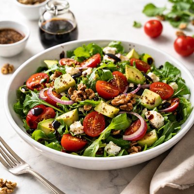 Balsamic vinegar dressing salad