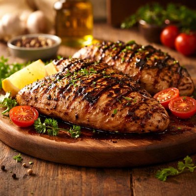 Balsamic vinegar grilled chiken breast