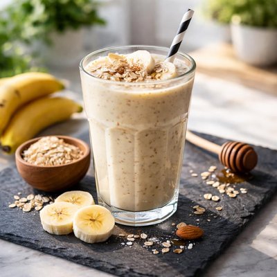 Banana and oat smoothie