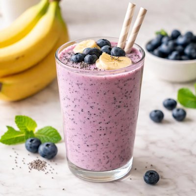 Banana blueberry smoothie