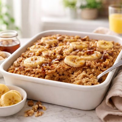 Banana bread baked oats