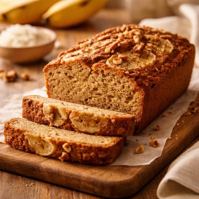 Banana bread made with coconut flour