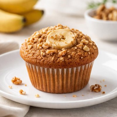 Banana bread muffin