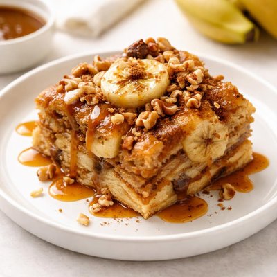 Banana bread pudding