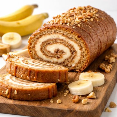 Banana bread roll