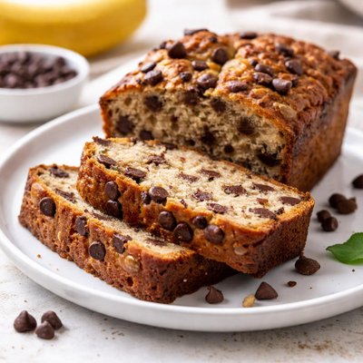 Banana bread with chocolate chips