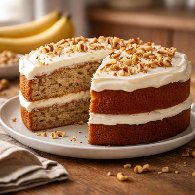 Banana cake with cream cheese frosting