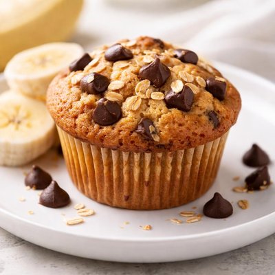 Banana chocolate chip muffin