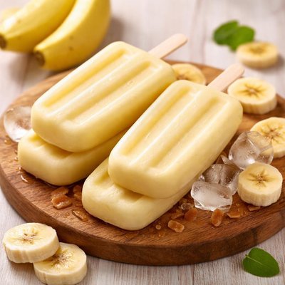 Banana flavored popsicle