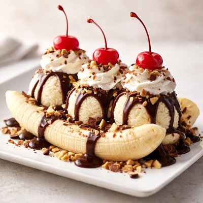 Banana float dessert