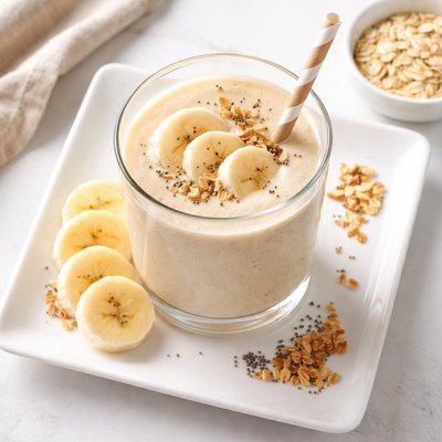Banana milk smoothie