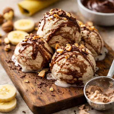 Banana nutella ice cream