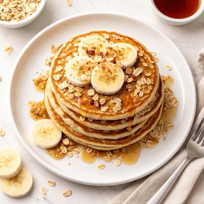 Banana oat and rice pancakes