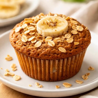 Banana oat muffin