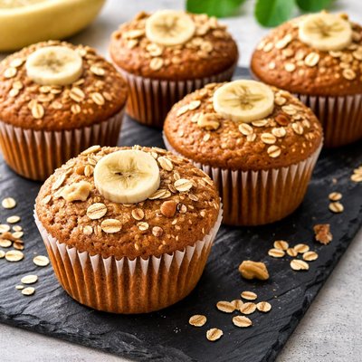 Banana oat muffins