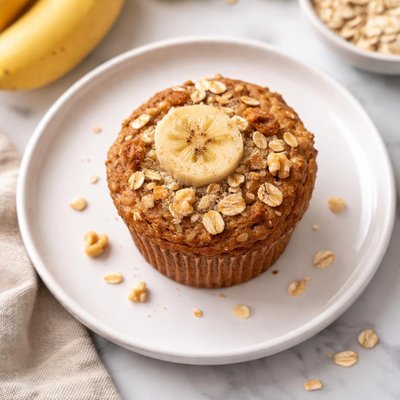 Banana oatmeal muffin