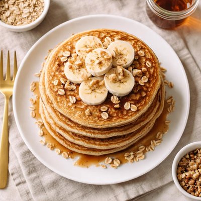 Banana oatmeal pancake